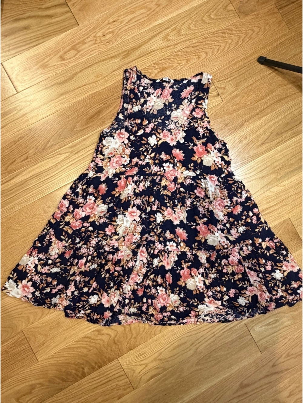 Vintage AE Navy Floral Babydoll Slip Dress